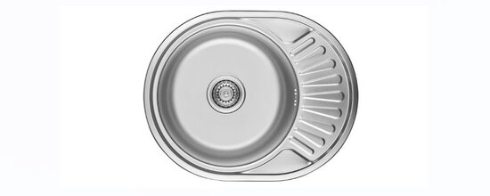 Nerūsējošā tērauda virtuves izlietne NORMAL 450x570x180mm ar sifonu